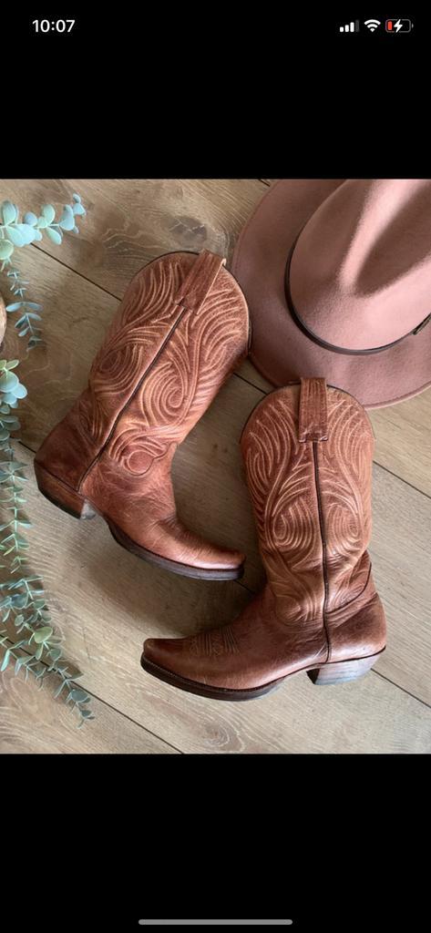 Tony Mora cowboylaarzen 38 western boots bohemian laarzsn, Kleding | Dames, Schoenen, Zo goed als nieuw, Hoge laarzen, Bruin, Ophalen of Verzenden