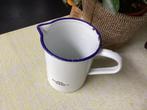 Vintage wit emaille maat beker, Ophalen of Verzenden