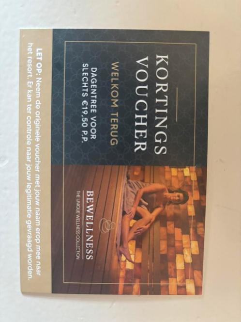 Kortings voucher sauna, Tickets en Kaartjes, Kortingen en Cadeaubonnen, Twee personen, Spa of Sauna, Kortingsbon