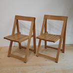 VIntage Aldo Jacober klapstoelen, Gebruikt, Twee, Bruin, Ophalen of Verzenden