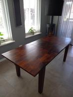 Eettafel uitschuifbaar 160 - 210cm, Ophalen, Gebruikt, Eikenhout, 50 tot 100 cm