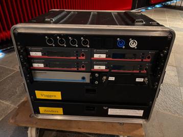 Sennheiser 4-voudige microfoon rack incl ASA en vlaggen beschikbaar voor biedingen
