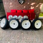 Whitewall banden, stalen velgen en chrome starburst hubcaps, Auto-onderdelen, Banden en Velgen, 14 inch, Banden en Velgen, Nieuw