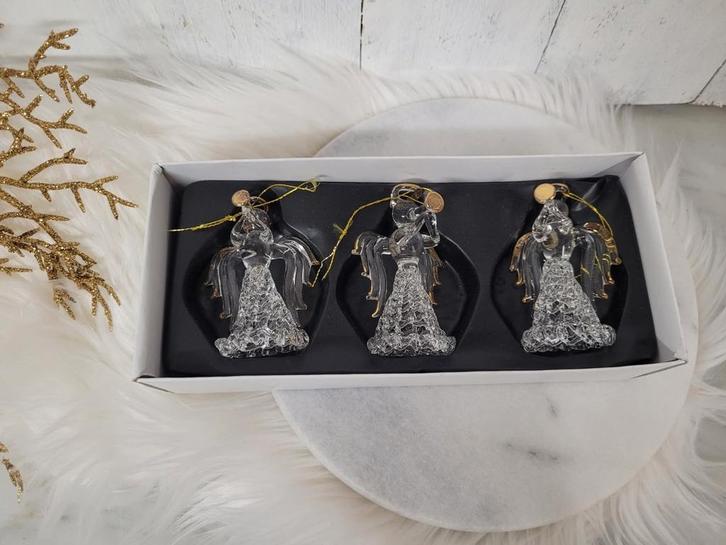 Glazen kerstengeltjes., Diversen, Kerst, Zo goed als nieuw, Ophalen of Verzenden