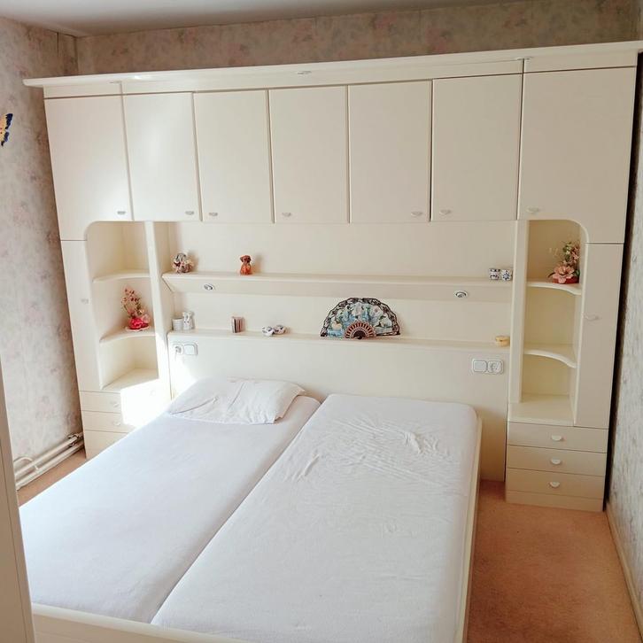 Compleet Slaapkamermeubel Jasmijn Wit, Huis en Inrichting, Kasten | Kledingkasten, Zo goed als nieuw, 200 cm of meer, 75 cm of meer