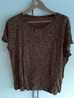 H&M+ Bruin/Zwart T-shirt Met Panterprint Maat 2XL, H&M, Bruin, Verzenden, Shirt of Top
