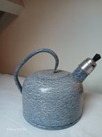 Vintage Emaille Fluitketel - Grijs Gemarmerd, Huis en Inrichting, Ophalen of Verzenden, Gebruikt