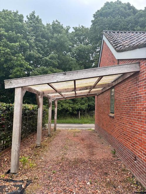Houten Carport met Overkapping, Tuin en Terras, Overkappingen, Gebruikt, Carport, Ophalen