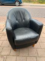 Te Koop : Zwart Leder Fauteuil Leren Relax Stoel Export, Huis en Inrichting, Fauteuils, Ophalen, Gebruikt, 75 tot 100 cm, 50 tot 75 cm