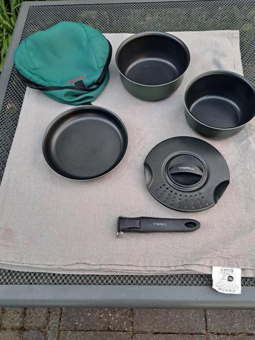 Tefel kampeerpannenset lichtgewicht (kleine set), Caravans en Kamperen, Kampeeraccessoires, Gebruikt, Ophalen of Verzenden