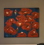 Olieverf schilderij klaproos, Antiek en Kunst, Ophalen