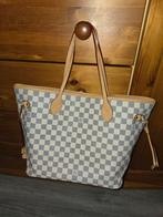 Louis Vuitton Neverfull Mm, Ophalen of Verzenden, Zo goed als nieuw, Wit, Shopper