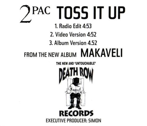 2Pac – Toss It Up USA PROMO CD Single 1996 💿, Cd's en Dvd's, Cd Singles, Zo goed als nieuw, Hiphop en Rap, 1 single, Verzenden