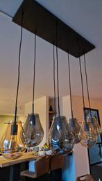 Moderne hanglamp met 7 glazen kappen, Ophalen, Zo goed als nieuw, Glas, 75 cm of meer