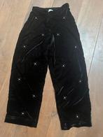 Zara Zwarte Velvet Broek met Kraal Details - Maat 164, Broek, Meisje, Ophalen of Verzenden, Zo goed als nieuw