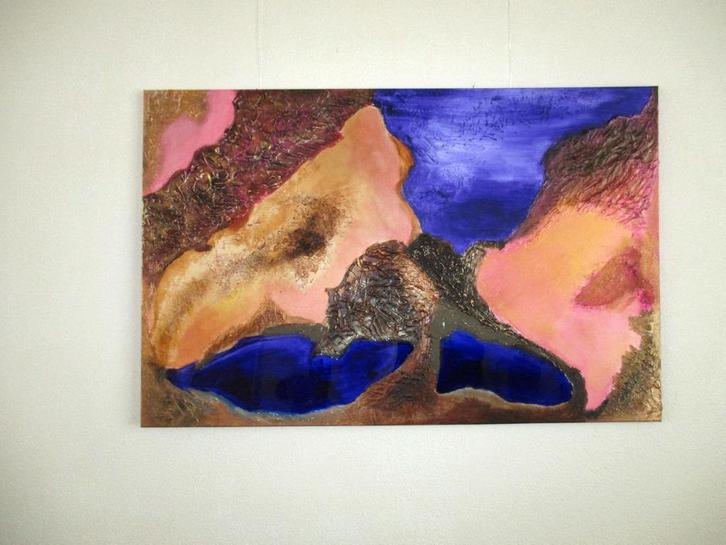 BB.Design - Abstract schilderij - Fantasie water met hars -, Huis en Inrichting, Woonaccessoires | Schilderijen, Tekeningen en Foto's