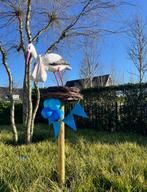 Geboorte Ooievaar op boompaal met ‘nest’, Kinderen en Baby's, Kraamcadeaus en Geboorteborden, Ophalen, Gebruikt