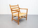 Vintage fauteuil CH44 Hans J. wegner, Huis en Inrichting, Riet of Rotan, Niet bekend, Bruin, Zo goed als nieuw