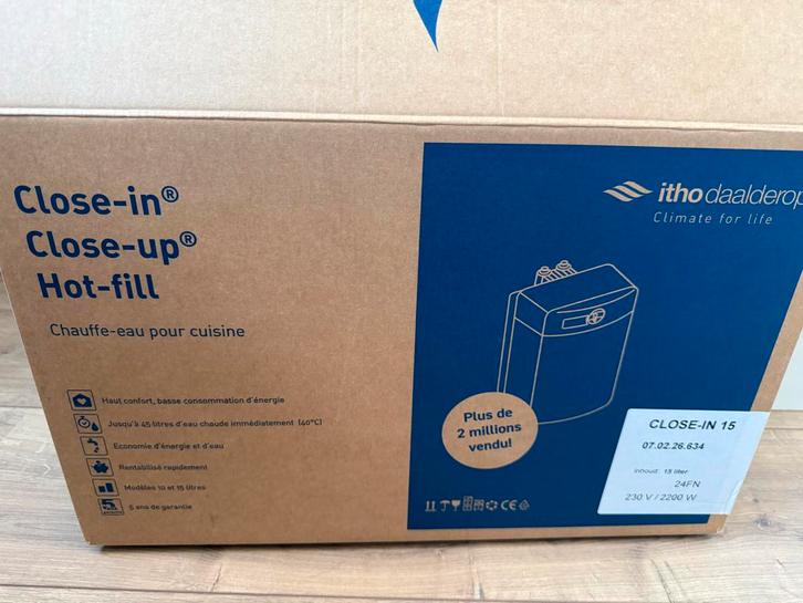 Itho Daalderop Boiler 15 Liter - Nieuw!, Doe-het-zelf en Verbouw, Geisers en Boilers, Nieuw, Boiler, Minder dan 20 liter, Minder dan 3 jaar oud