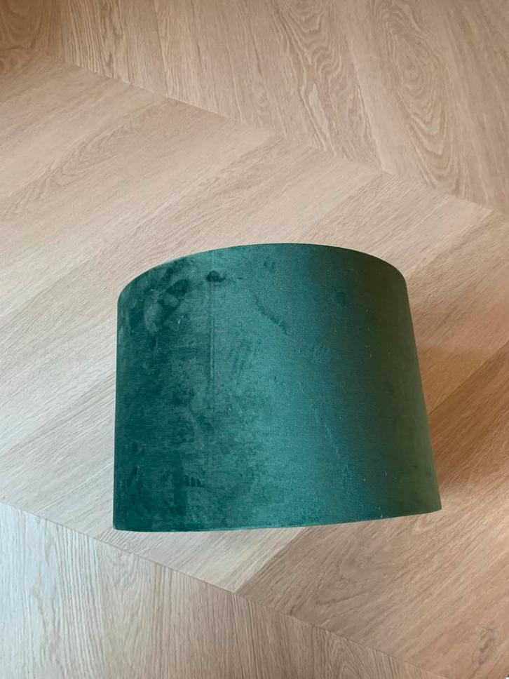 Groene Lampenkap, Huis en Inrichting, Lampen | Lampenkappen, Gebruikt, Minder dan 25 cm, Rond, Groen, Ophalen