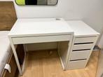 Micke bureau met ladeblok, Huis en Inrichting, Bureaus, Ophalen, Zo goed als nieuw