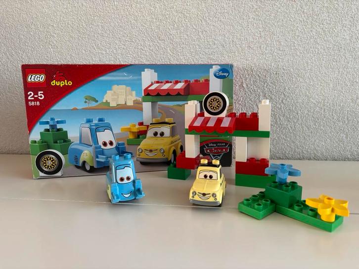 LEGO DUPLO 5818 Cars 2 Guido & Luigi Italië, Kinderen en Baby's, Speelgoed | Duplo en Lego, Zo goed als nieuw, Duplo, Complete set