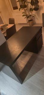 Bureau Zwart 140cm breed, Ophalen, Gebruikt, Bureau