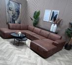 ZGAN Industriële Cognac U-Bank / Hoekbank -, Ophalen, -, -, Hoekbank