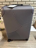Grijze ruimbagage koffer, Wieltjes, Hard kunststof, 45 tot 55 cm, Ophalen of Verzenden