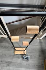 Moderne Staande Lamp –Industrieel Design met Houten Accenten, Huis en Inrichting, Lampen | Vloerlampen, Ophalen, Zo goed als nieuw