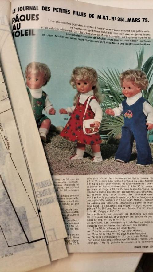 Modes & Travaux poppenkleren Marie Francoise en (Jean)Michel, Hobby en Vrije tijd, Kledingpatronen, Gebruikt, Overige typen, Vrouw