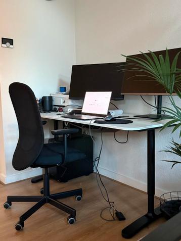 Ikea Bekant Bureau - Wit, In Hoogte Verstelbaar - afbeelding 2