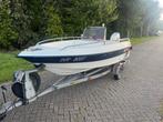 Consoleboot met 60PK johnson en pega trailer, Watersport en Boten, Vis- en Consoleboten, Ophalen, Gebruikt, 3 tot 6 meter, Buitenboordmotor