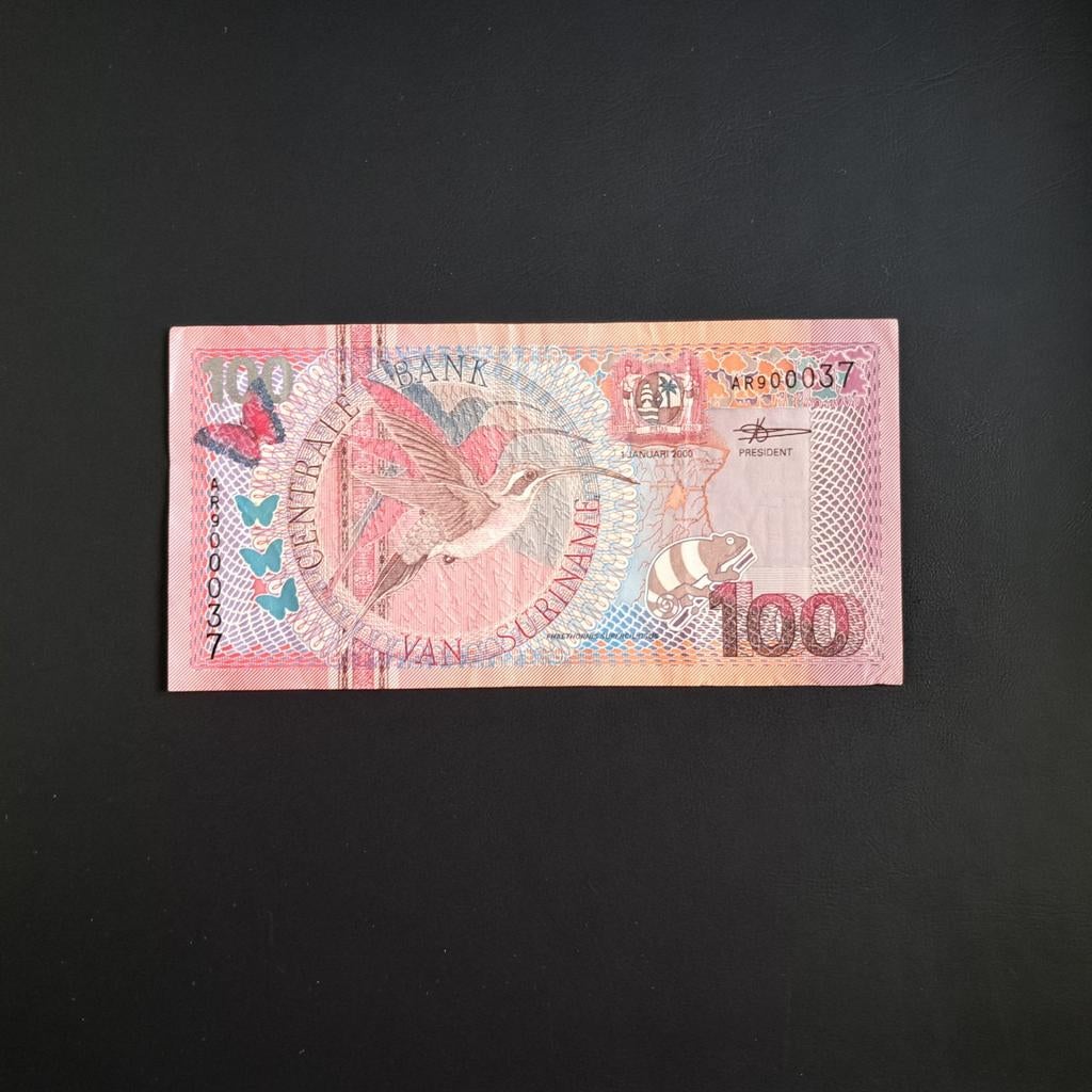 100 gulden Suriname #039, Verzenden, Zuid-Amerika, Los biljet