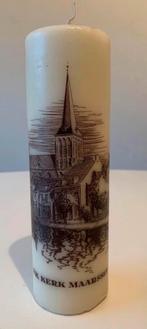 Vintage nostalgie kaars van Maarssen Kerk en Schippersgracht, Nieuw, Minder dan 25 cm, Ophalen of Verzenden, Crème