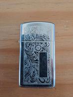 Zippo Venitian chrome slim, Ophalen of Verzenden, Aansteker, Zo goed als nieuw