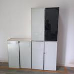3 gratis witte kasjes met vitrinedeurtjes, Ophalen, Minder dan 150 cm, Minder dan 100 cm, 25 tot 50 cm