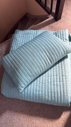 Blauwe sprei met kussen, Huis en Inrichting, Ophalen of Verzenden, Zo goed als nieuw, Eenpersoons, Blauw