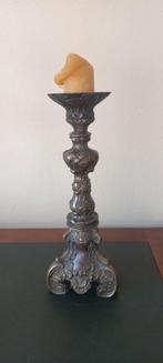 Antieke Bronzen Kaarskandelaar, Ophalen, Koper of Brons