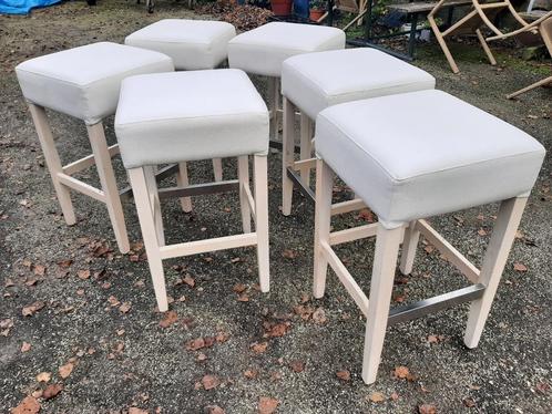 Bar kruk 6 stuks, Huis en Inrichting, Barkrukken, Zo goed als nieuw, 60 tot 90 cm, Leer, Metaal, 5 krukken of meer, Ophalen