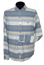 Hollister gestreept overhemd, blauw/wit, Mt. L, Zo goed als nieuw, Halswijdte 41/42 (L), Hollister, Verzenden