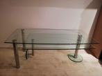 Dexter salontafel chroom glas wiel onderblad vintage design, Ophalen