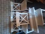 Tafel en 4 stoelen zonder kussens., Doe-het-zelf en Verbouw, Ophalen, Zo goed als nieuw, IJzer