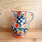 Handbeschilderde kan Ditmar Urbach oranje blauw, Antiek en Kunst, Antiek | Keramiek en Aardewerk, Ophalen of Verzenden