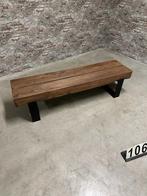 Eiken houten bank nr1070, Minder dan 75 cm, 150 tot 200 cm, Ophalen of Verzenden, Rechte bank