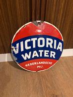 Emaille bord Victoria Water Nederlandsche Mij, Verzamelen, Merken en Reclamevoorwerpen, Ophalen of Verzenden, Gebruikt, Reclamebord