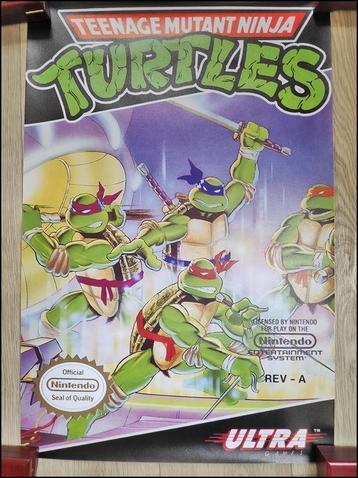 Teenage Mutant Ninja TURTLES nes retro Poster beschikbaar voor biedingen