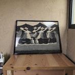 Vintage wollen wanddecoratie in kader, Ophalen