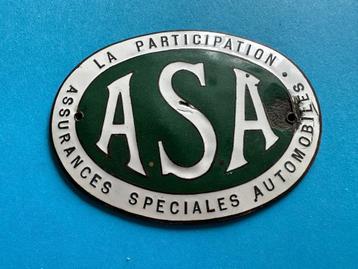 Emaille grille badge ASA La participation embleem Assurances beschikbaar voor biedingen