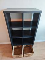 Ikea Kallax kast + opberg manden, Huis en Inrichting, Woonaccessoires | Cd- en Dvd-rekken, Ophalen, Zo goed als nieuw, Hout, Cd's
